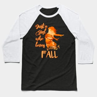 Just a Girl who Loves Fall Baseball T-Shirt